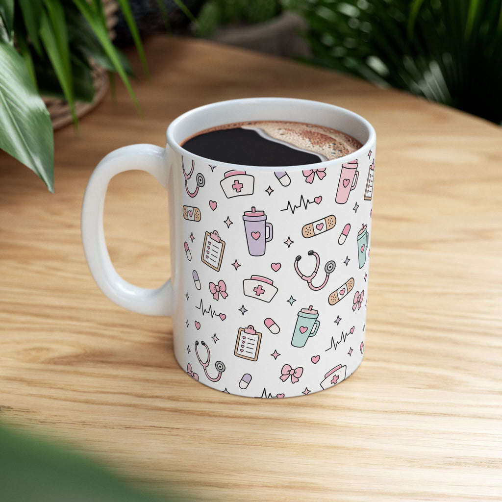 Cute Nurse Pattern Coffee Mug