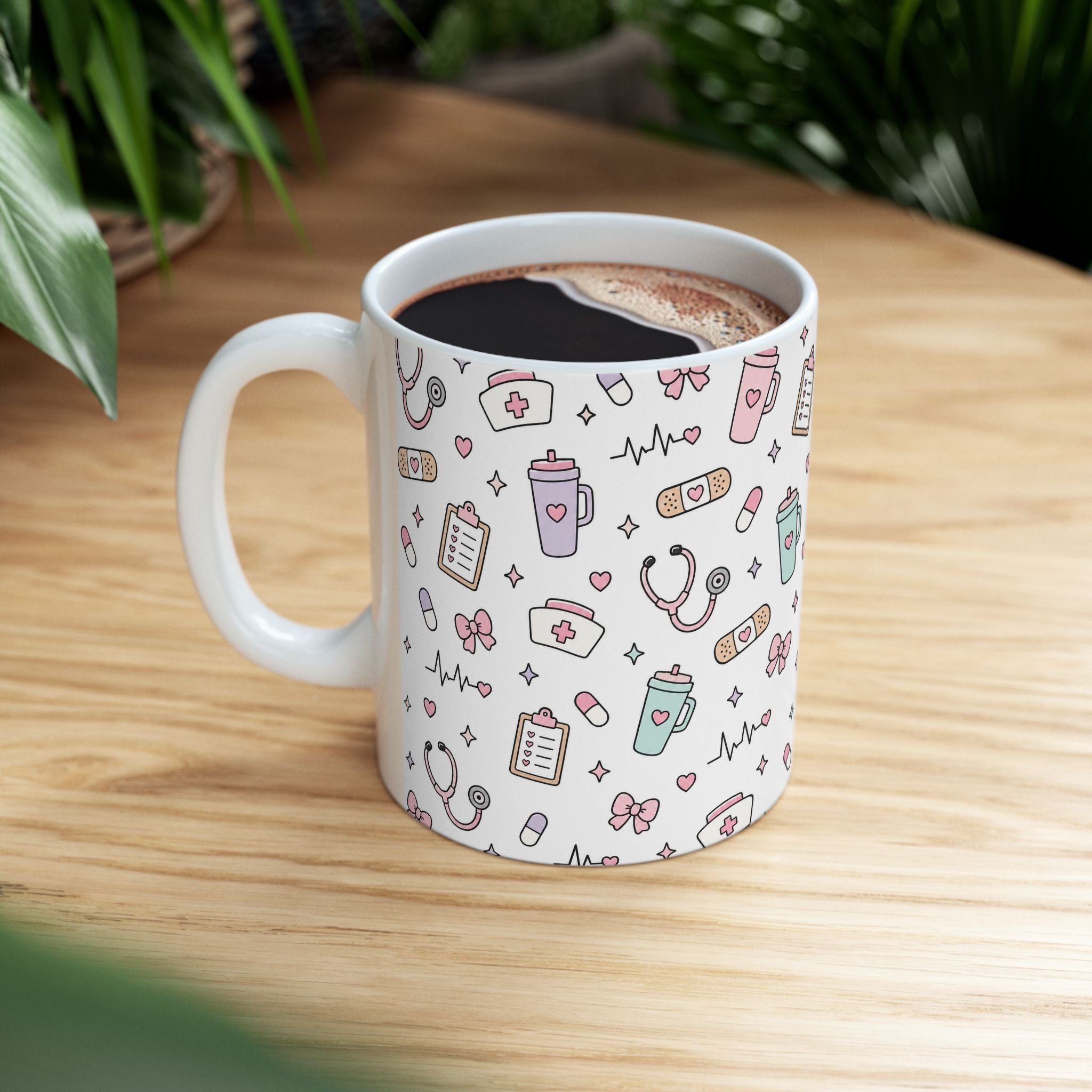 Cute Nurse Pattern Coffee Mug