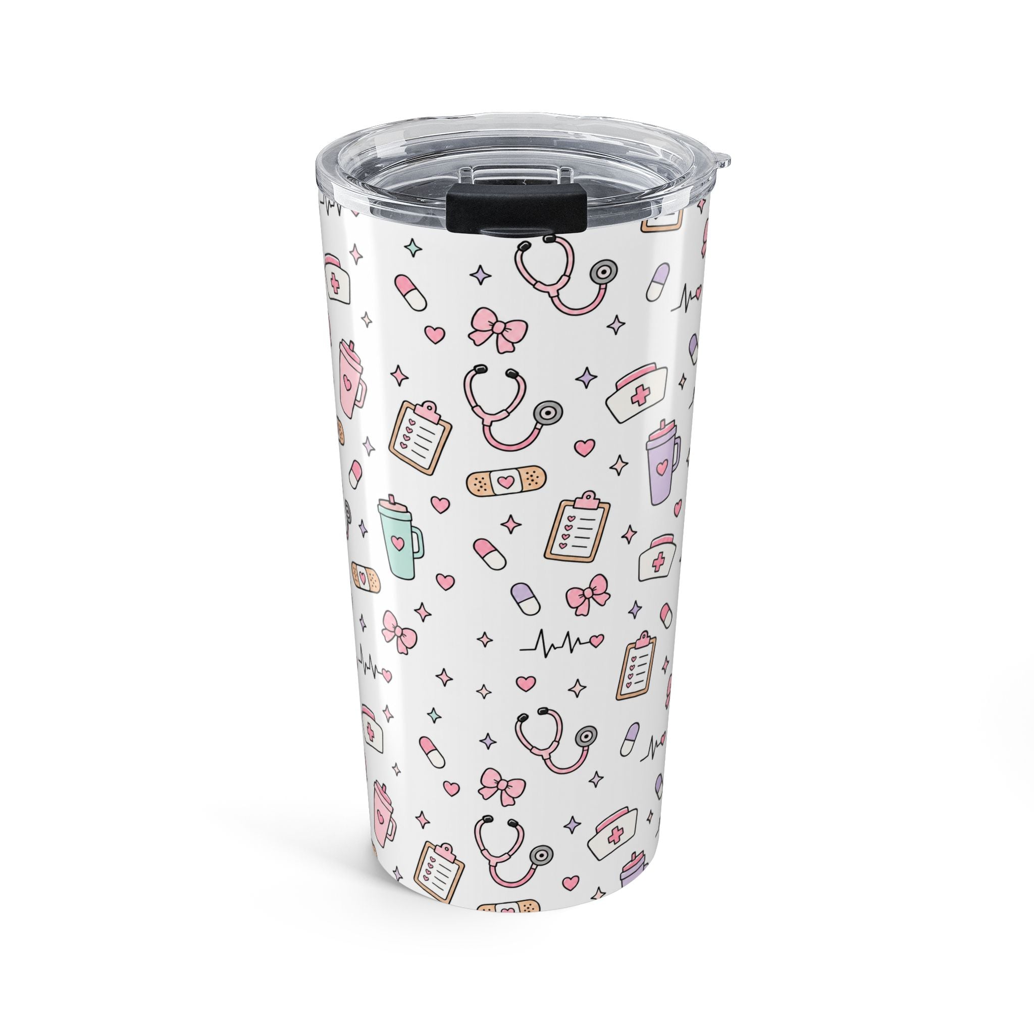 Cute Nurse Pattern Tumbler