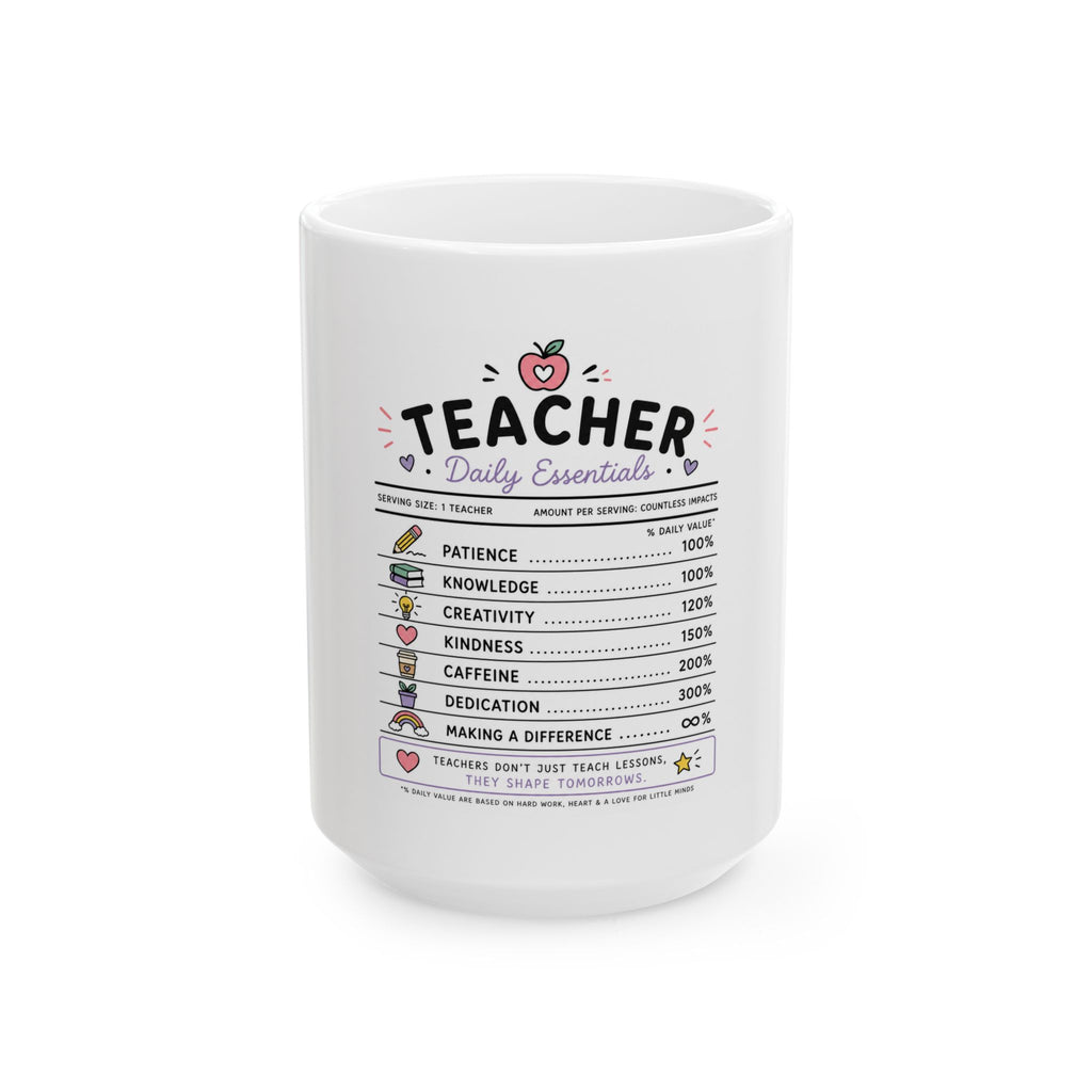 Teacher Daily Essentials Coffee Mug