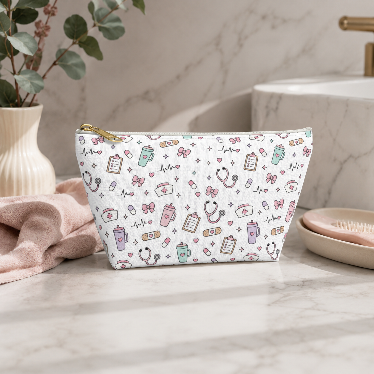 Cute Nurse Cosmetic Bag