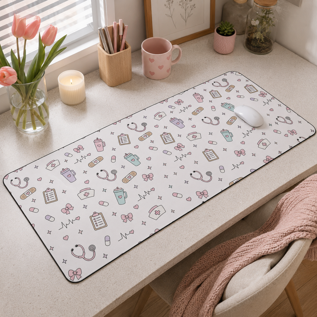 Cute Nurse Desk Mat