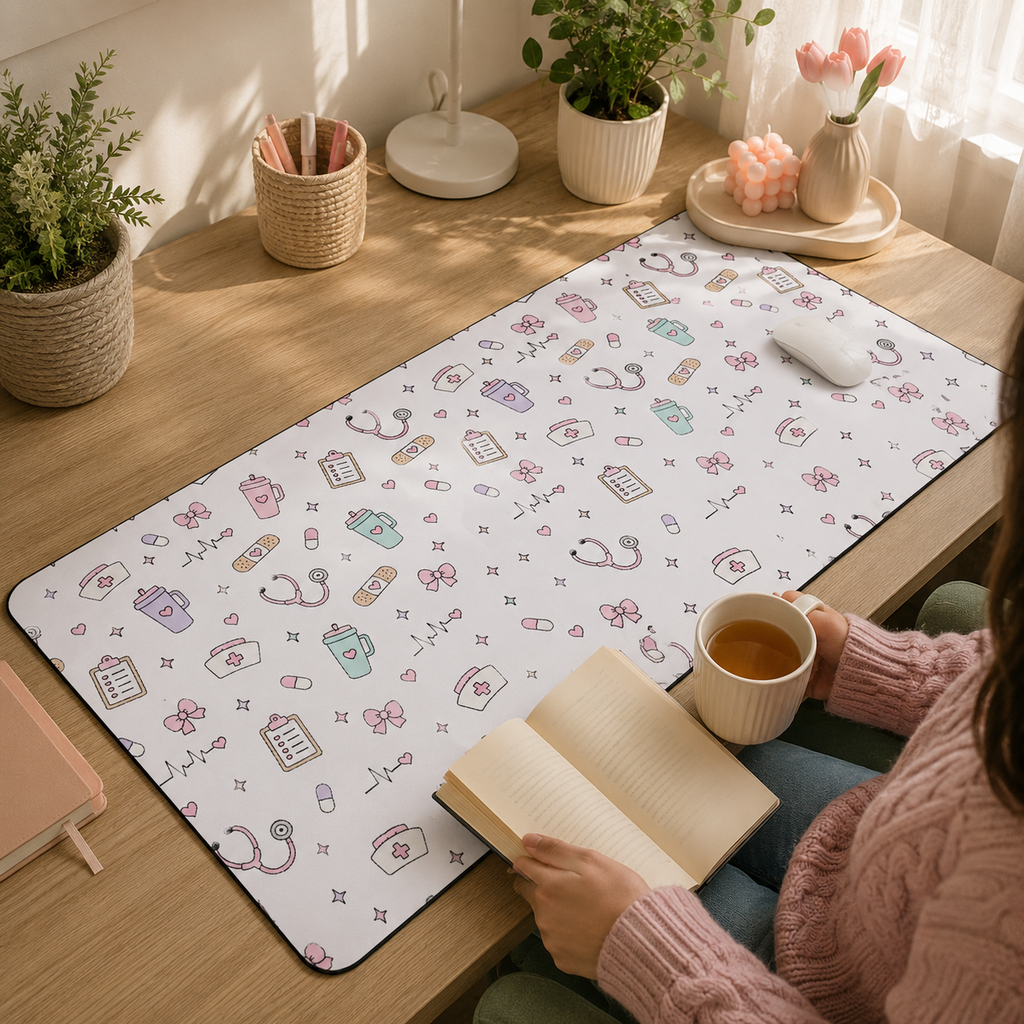 Cute Nurse Desk Mat