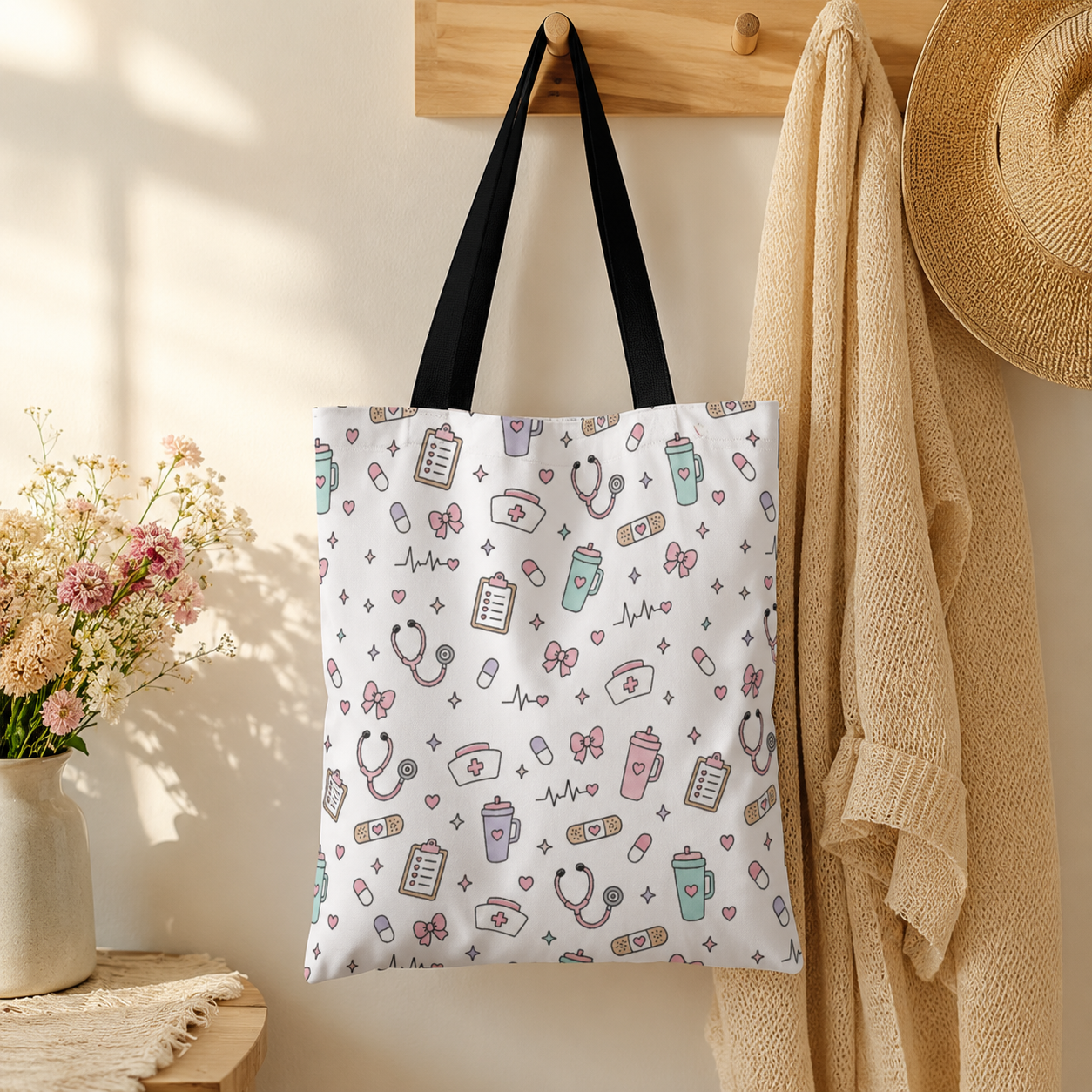 Cute Nurse Tote Bag