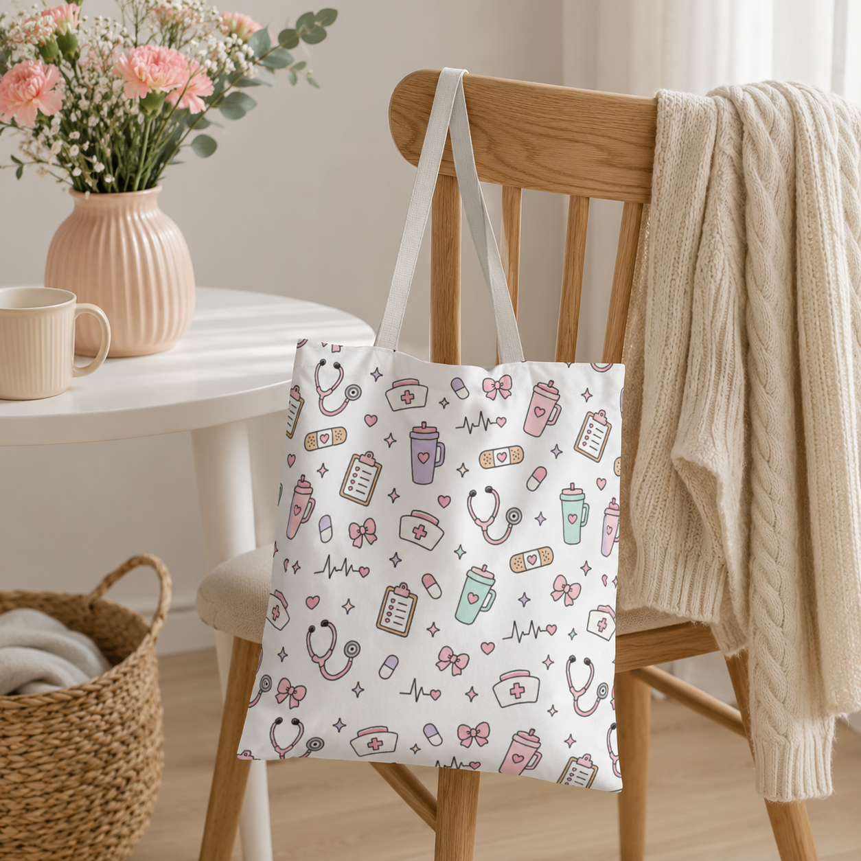 Cute Nurse Tote Bag