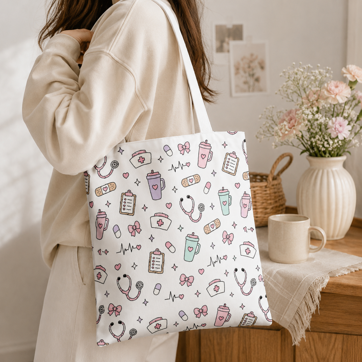 Cute Nurse Tote Bag