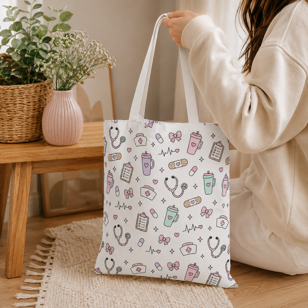 Cute Nurse Tote Bag