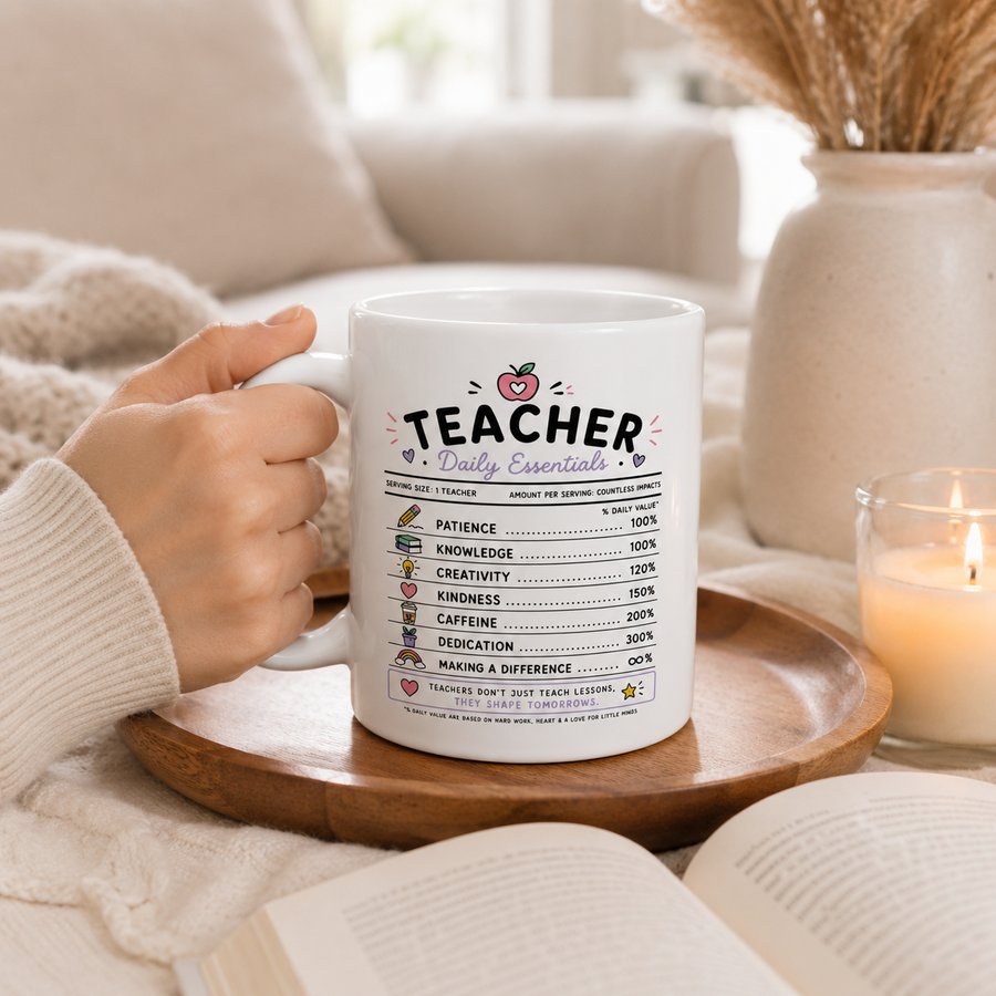Teacher Daily Essentials Coffee Mug