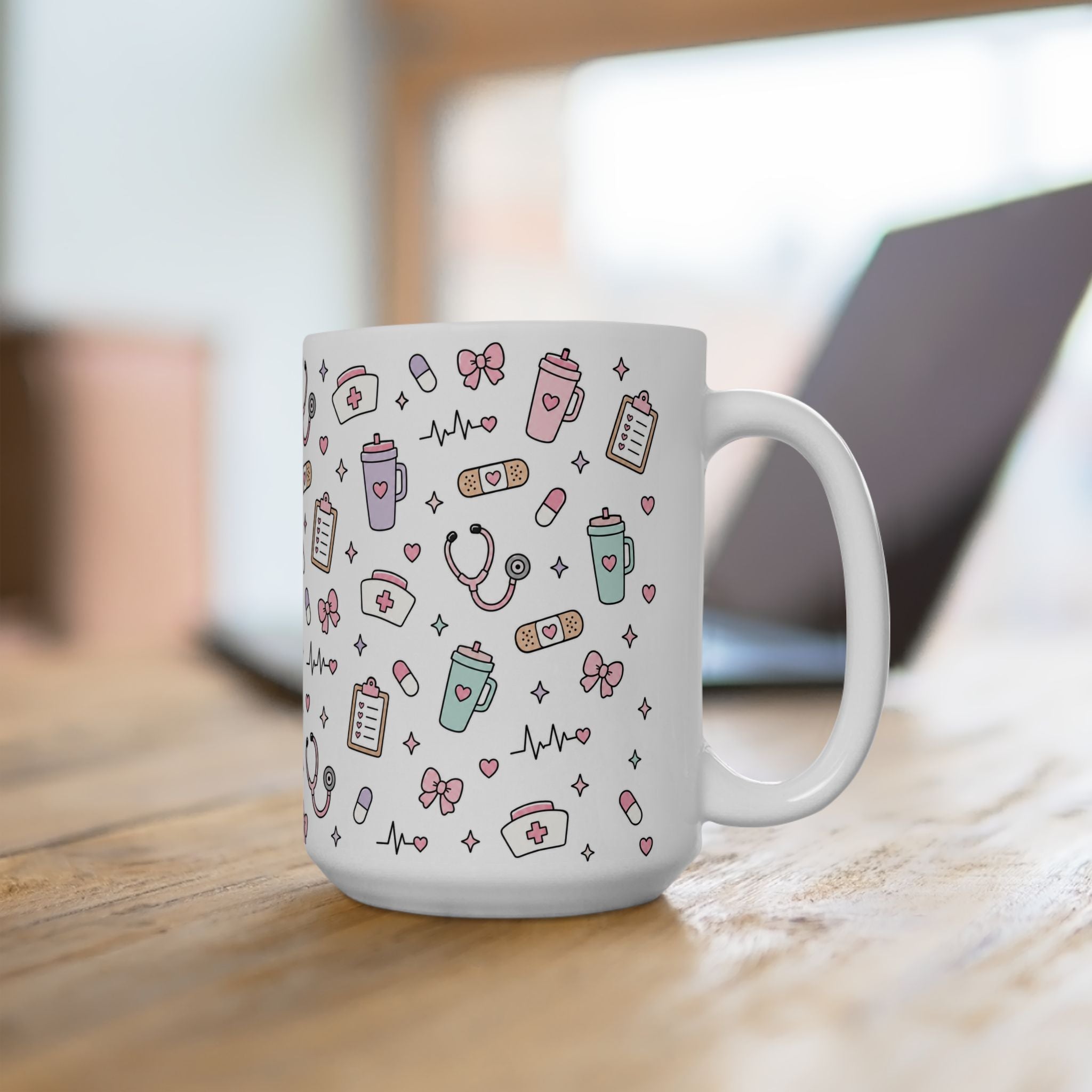 Cute Nurse Pattern Coffee Mug