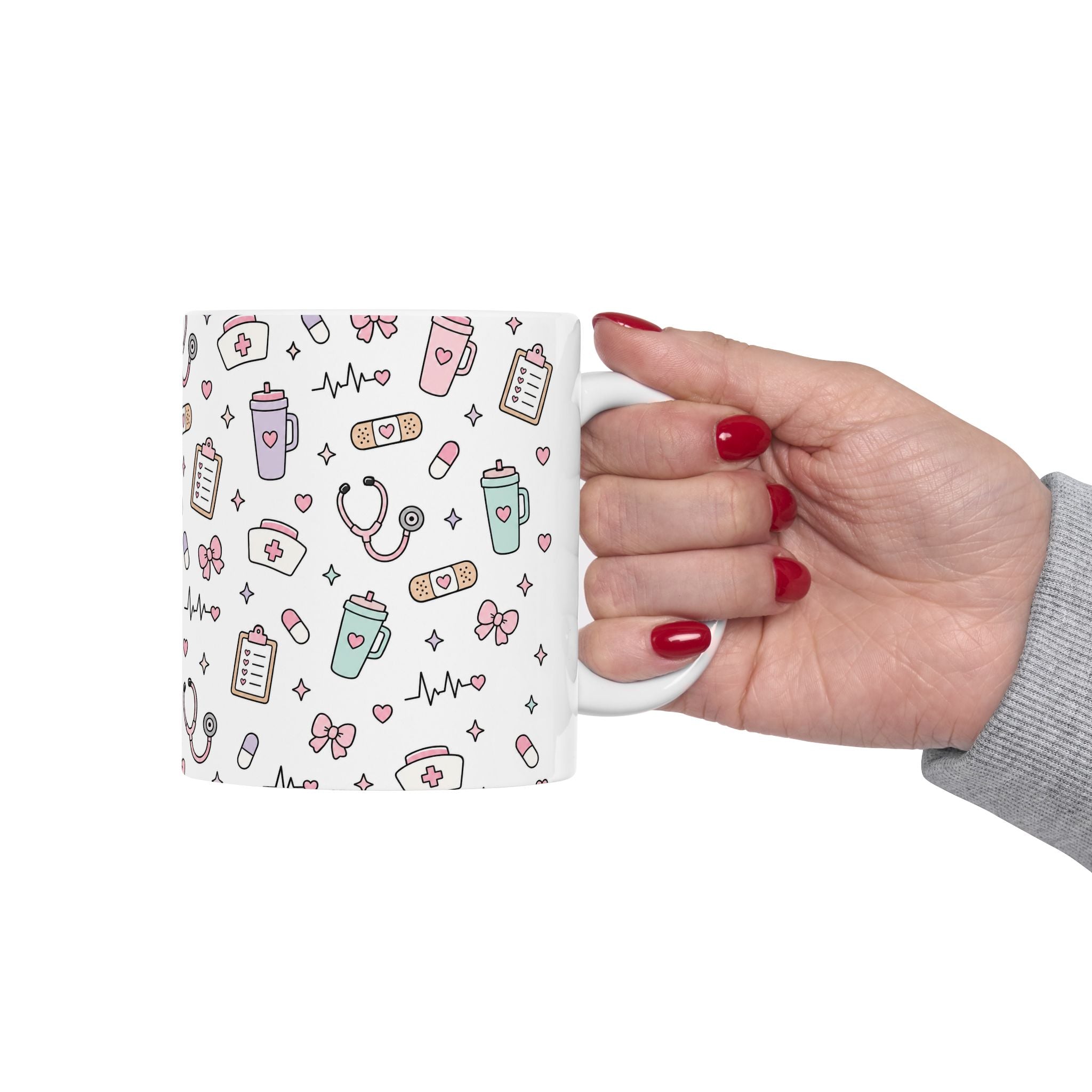 Cute Nurse Pattern Coffee Mug