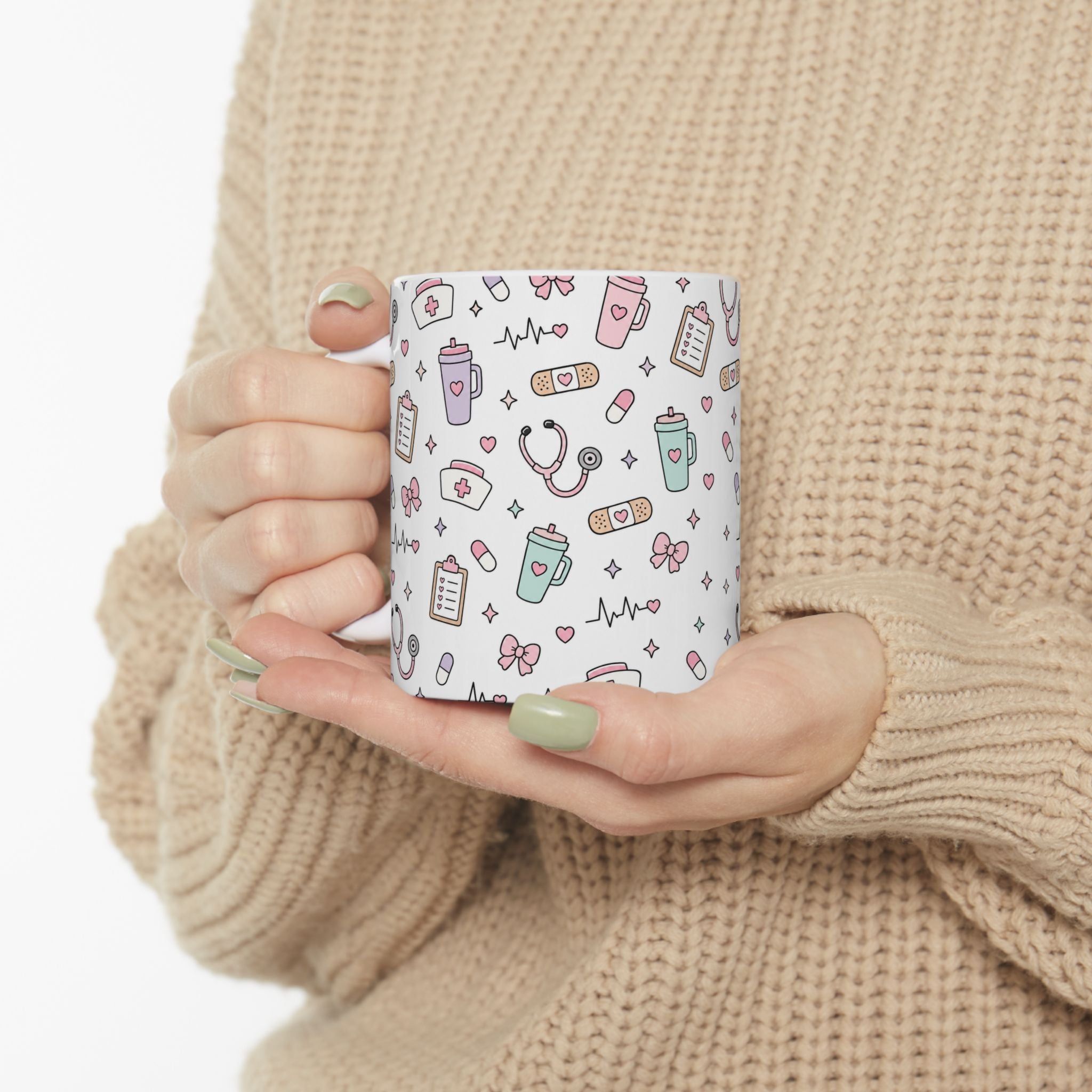 Cute Nurse Pattern Coffee Mug